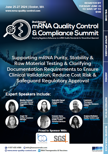 2nd mRNA Quality Control & Compliance Summit front cover